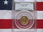 1997-W $5 F.D.R. MS70